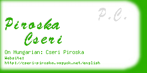 piroska cseri business card